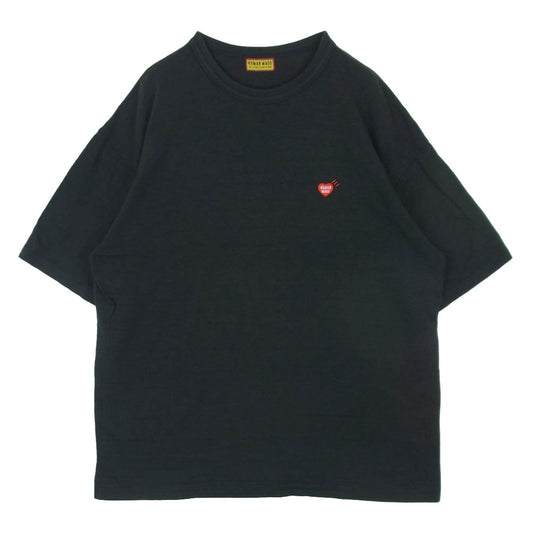 HUMAN MADE ヒューマンメイド 25SS GRAPHIC TIGER TEE ハートロゴワッペン バック グラフィック タイガー プリント コットンスラブ生地 半袖 Tシャツ ブラック系 2XL【中古】