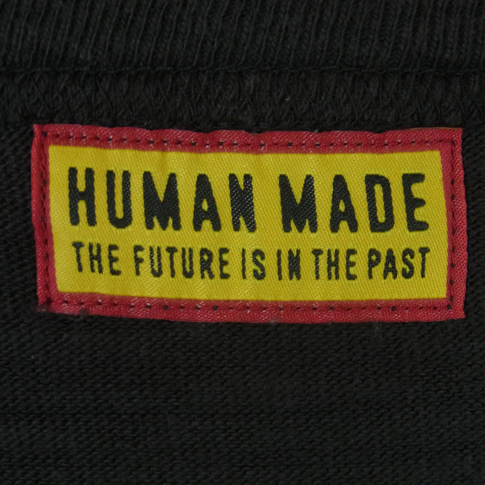 HUMAN MADE ヒューマンメイド 25SS GRAPHIC TIGER TEE ハートロゴワッペン バック グラフィック タイガー プリント コットンスラブ生地 半袖 Tシャツ ブラック系 2XL【中古】