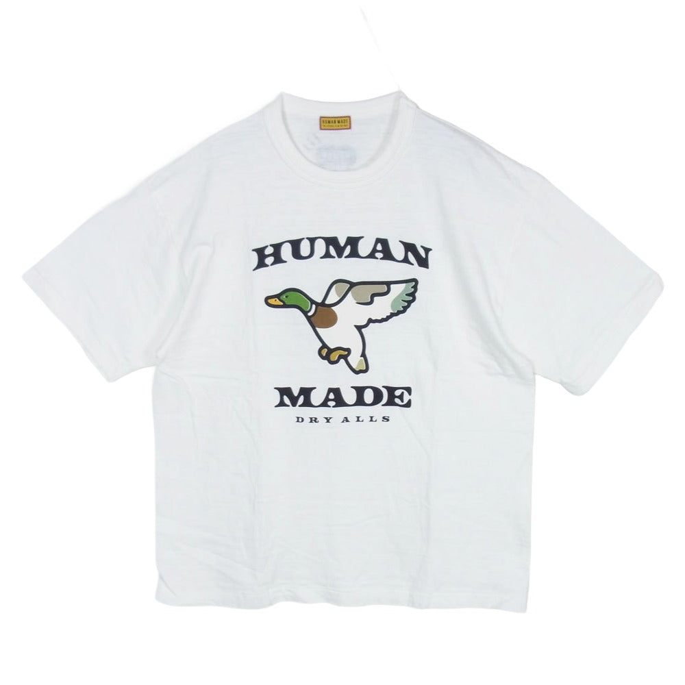 HUMAN MADE ヒューマンメイド 25AW HM30TE009 GRAPHIC T-SHIRT カモ グラフィック ロゴ プリント コットンスラブ生地 半袖 Tシャツ ホワイト系 2XL【中古】
