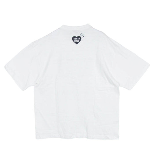 HUMAN MADE ヒューマンメイド 25AW HM30TE009 GRAPHIC T-SHIRT カモ グラフィック ロゴ プリント コットンスラブ生地 半袖 Tシャツ ホワイト系 2XL【中古】