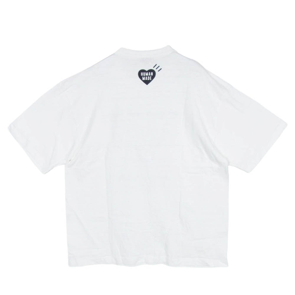 HUMAN MADE ヒューマンメイド 25AW HM30TE009 GRAPHIC T-SHIRT カモ グラフィック ロゴ プリント コットンスラブ生地 半袖 Tシャツ ホワイト系 2XL【中古】