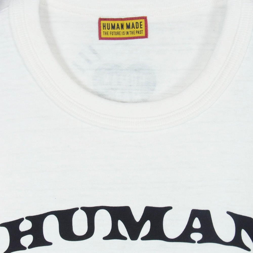 HUMAN MADE ヒューマンメイド 25AW HM30TE009 GRAPHIC T-SHIRT カモ グラフィック ロゴ プリント コットンスラブ生地 半袖 Tシャツ ホワイト系 2XL【中古】