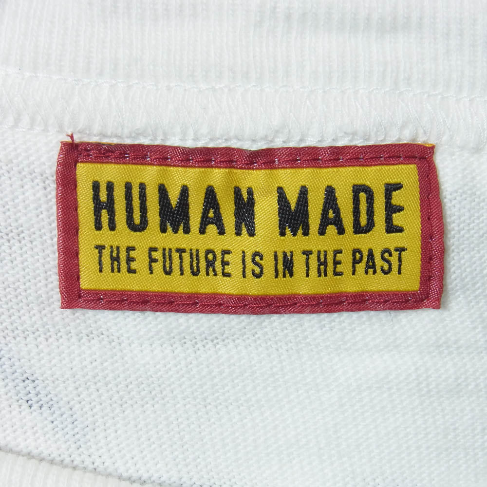 HUMAN MADE ヒューマンメイド 25AW HM30TE009 GRAPHIC T-SHIRT カモ グラフィック ロゴ プリント コットンスラブ生地 半袖 Tシャツ ホワイト系 2XL【中古】