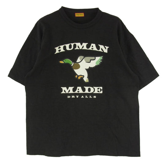HUMAN MADE ヒューマンメイド 25AW HM30TE009 GRAPHIC T-SHIRT カモ グラフィック ロゴ プリント コットンスラブ生地 半袖 Tシャツ ブラック系 2XL【中古】