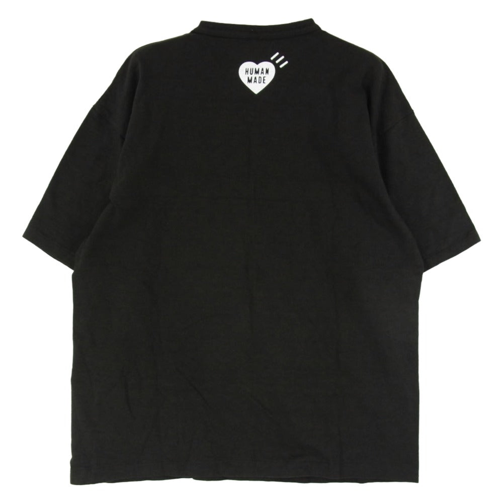 HUMAN MADE ヒューマンメイド 25AW HM30TE009 GRAPHIC T-SHIRT カモ グラフィック ロゴ プリント コットンスラブ生地 半袖 Tシャツ ブラック系 2XL【中古】