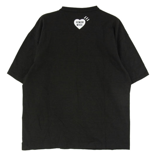 HUMAN MADE ヒューマンメイド 25AW HM30TE009 GRAPHIC T-SHIRT カモ グラフィック ロゴ プリント コットンスラブ生地 半袖 Tシャツ ブラック系 2XL【中古】