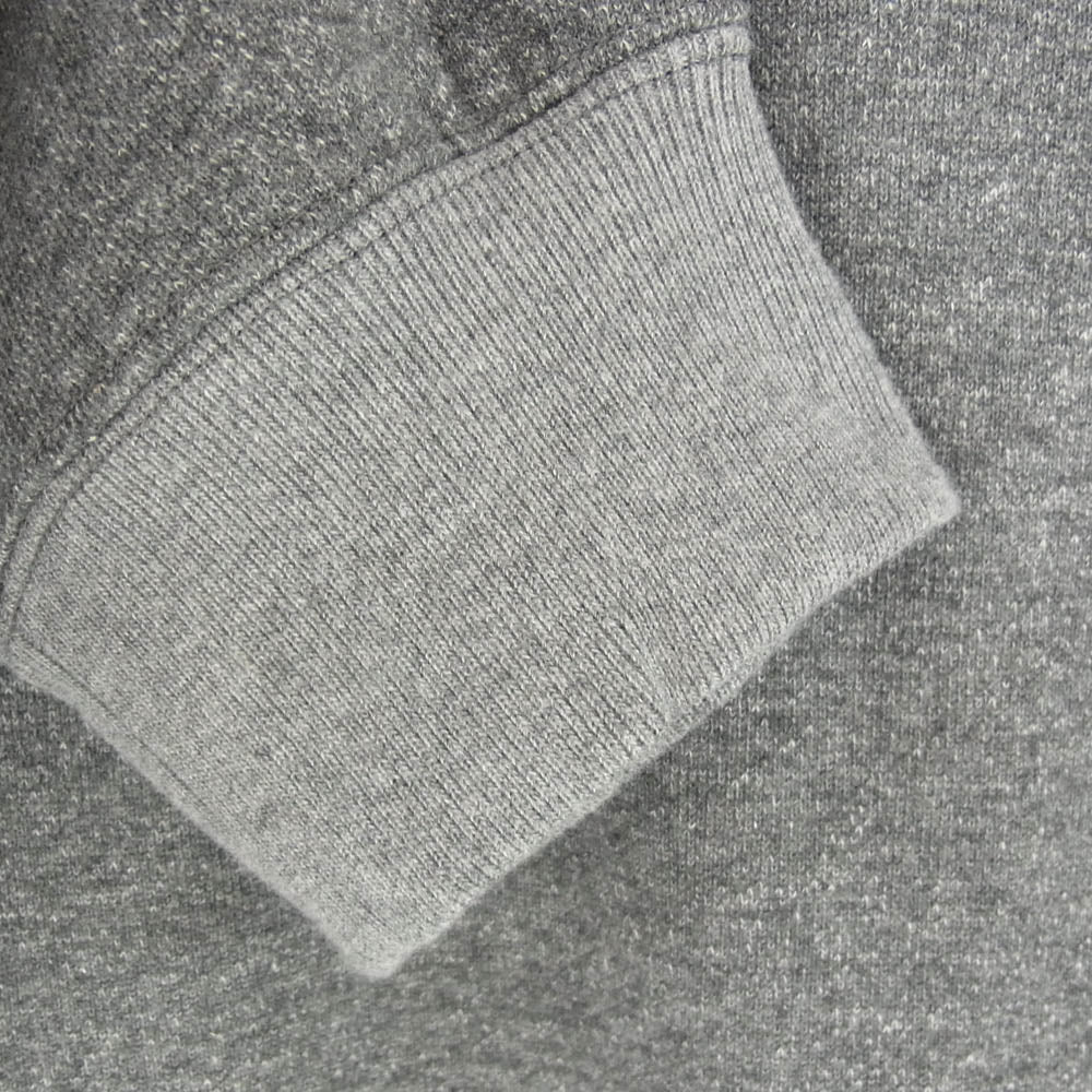 HYKE ハイク 25AW 12415-0604 AS2-1 DK.GREY 裾ロゴタグ バック Vガゼット クルーネック コットン スウェット トレーナー グレー系 XL【新古品】【未使用】【中古】