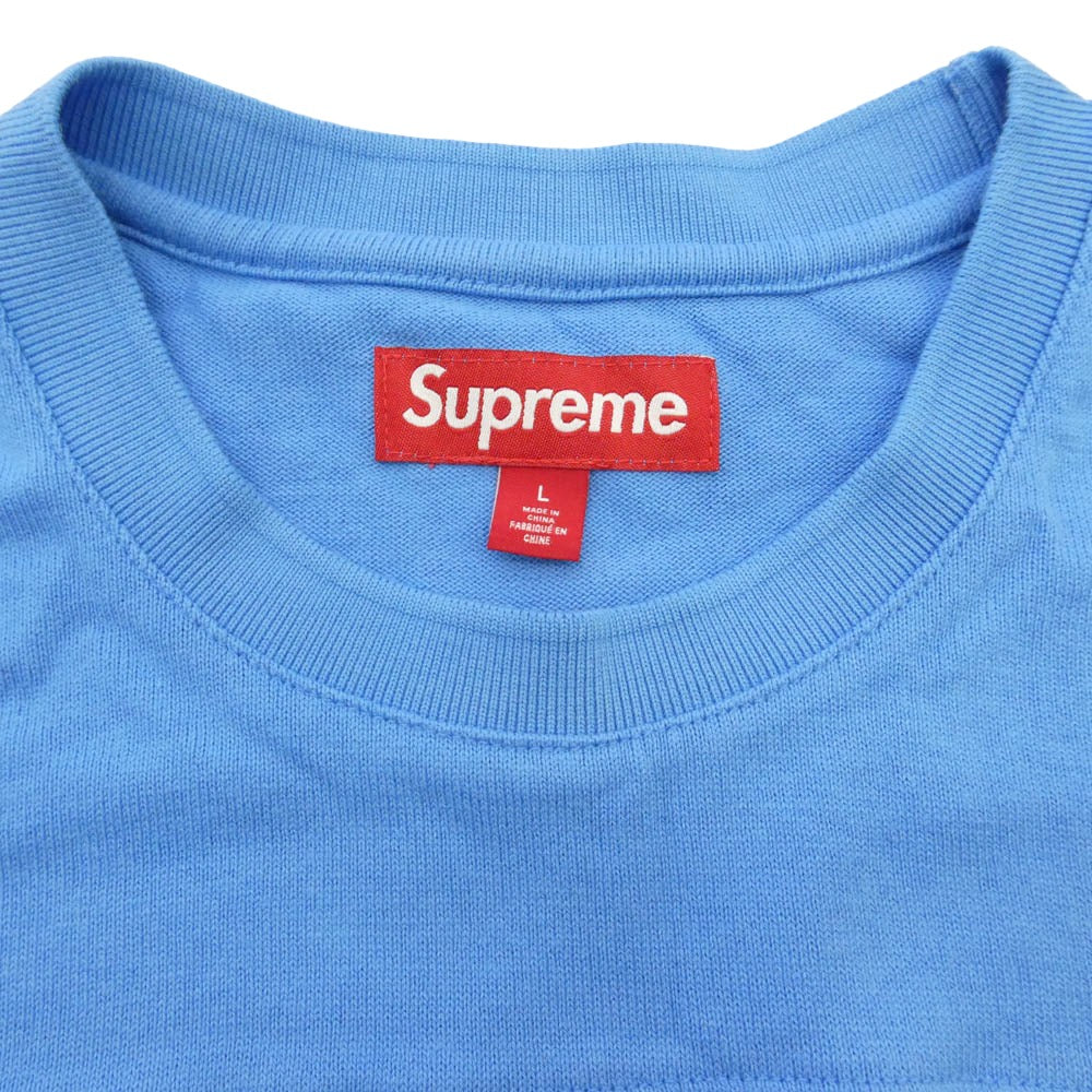 Supreme シュプリーム 24SS 99 L/S Football Top フットボール クルーネック 長袖 カットソー ブルー ブルー系 L【中古】
