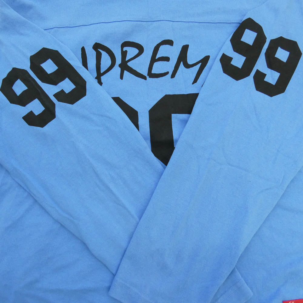 Supreme シュプリーム 24SS 99 L/S Football Top フットボール クルーネック 長袖 カットソー ブルー ブルー系 L【中古】
