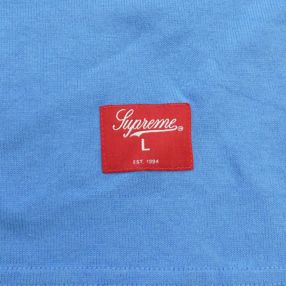 Supreme シュプリーム 24SS 99 L/S Football Top フットボール クルーネック 長袖 カットソー ブルー ブルー系 L【中古】