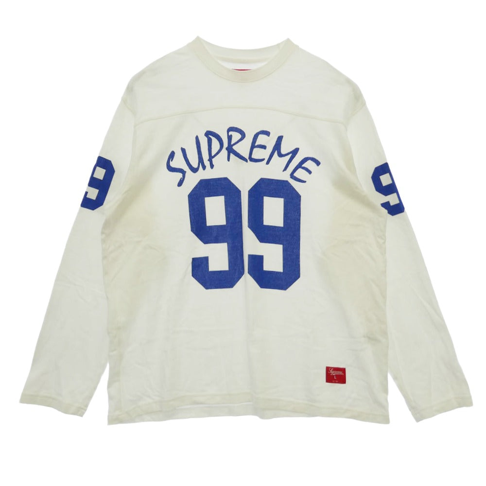 Supreme シュプリーム 24SS 99 L/S Football Top フットボール クルーネック 長袖 カットソー ホワイト ホワイト系 L【中古】