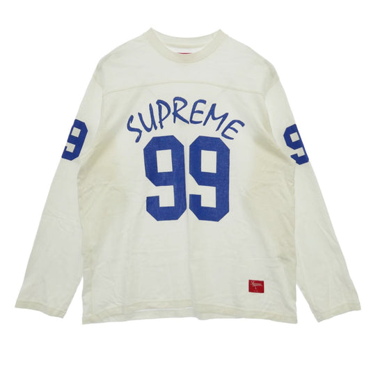Supreme シュプリーム 24SS 99 L/S Football Top フットボール クルーネック 長袖 カットソー ホワイト ホワイト系 L【中古】