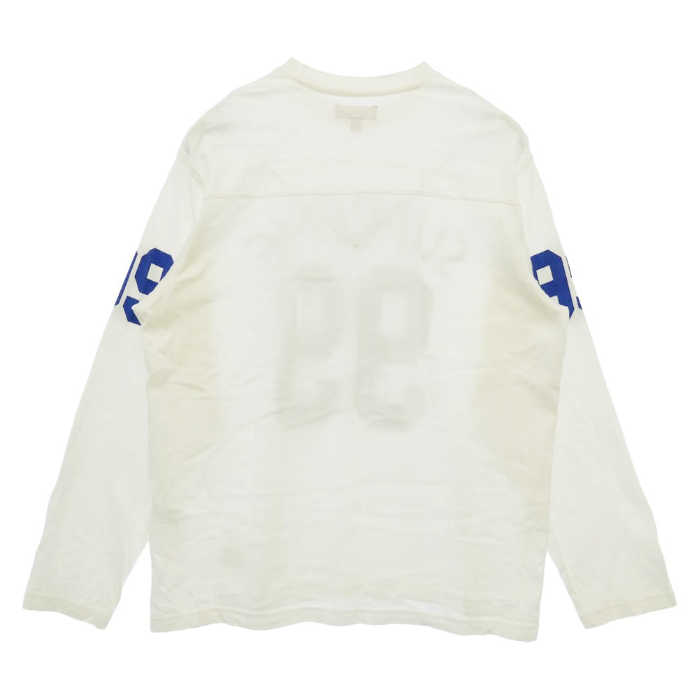 Supreme シュプリーム 24SS 99 L/S Football Top フットボール クルーネック 長袖 カットソー ホワイト ホワイト系 L【中古】