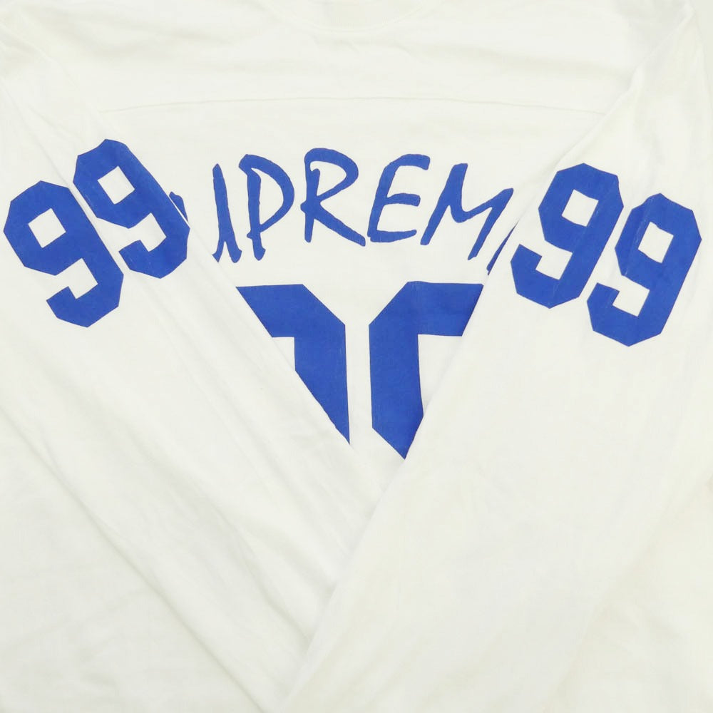 Supreme シュプリーム 24SS 99 L/S Football Top フットボール クルーネック 長袖 カットソー ホワイト ホワイト系 L【中古】