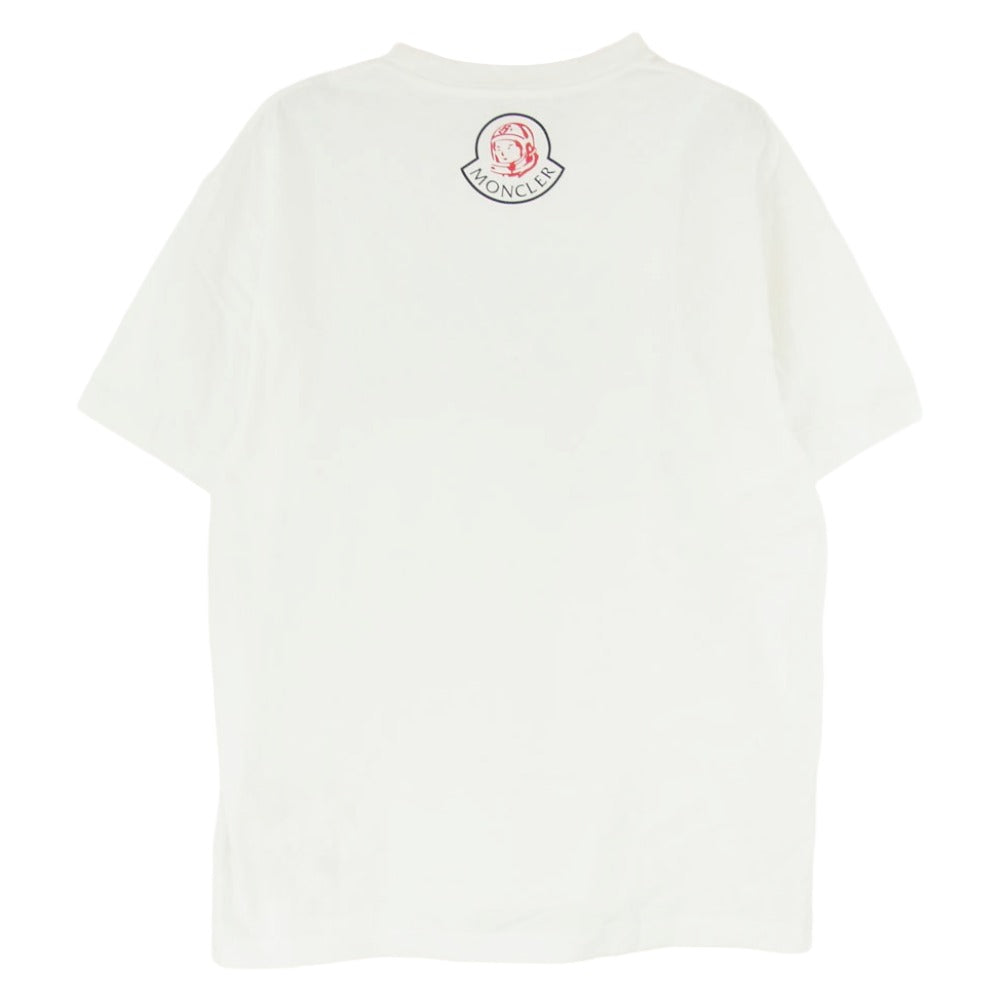 MONCLER モンクレール Billionaire Boys Club ビリオネアボーイズクラブ 23SS I20968C00001 × BILLIONAIRE BOYS CLUB ビリオネアボーイズクラブ ロゴプリント 半袖 Tシャツ ホワイト系 M【中古】