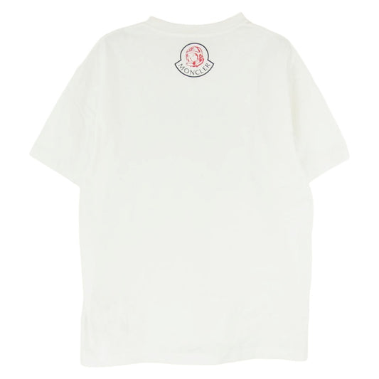 MONCLER モンクレール Billionaire Boys Club ビリオネアボーイズクラブ 23SS I20968C00001 × BILLIONAIRE BOYS CLUB ビリオネアボーイズクラブ ロゴプリント 半袖 Tシャツ ホワイト系 M【中古】