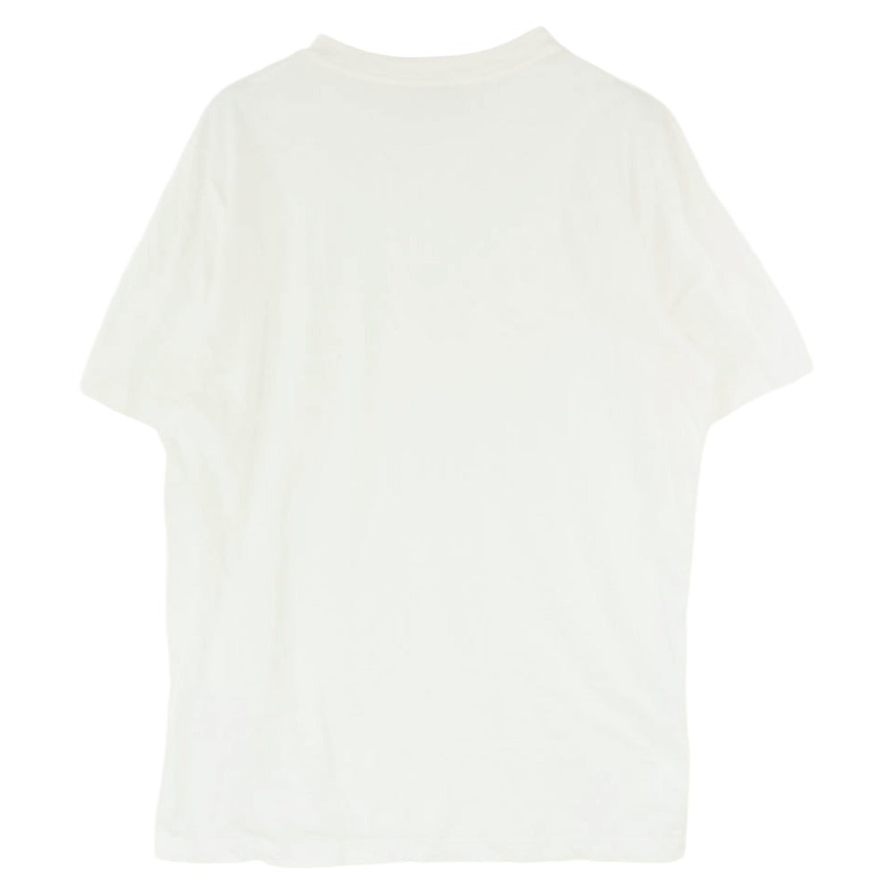MONCLER モンクレール 23SS I20918C00051 8390T フロントロゴ レザー ワッペン クルーネック 半袖 Tシャツ ホワイト系 L【中古】