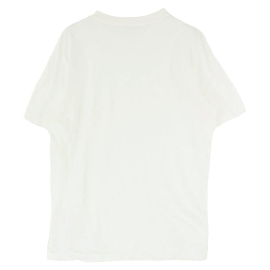 MONCLER モンクレール 23SS I20918C00051 8390T フロントロゴ レザー ワッペン クルーネック 半袖 Tシャツ ホワイト系 L【中古】