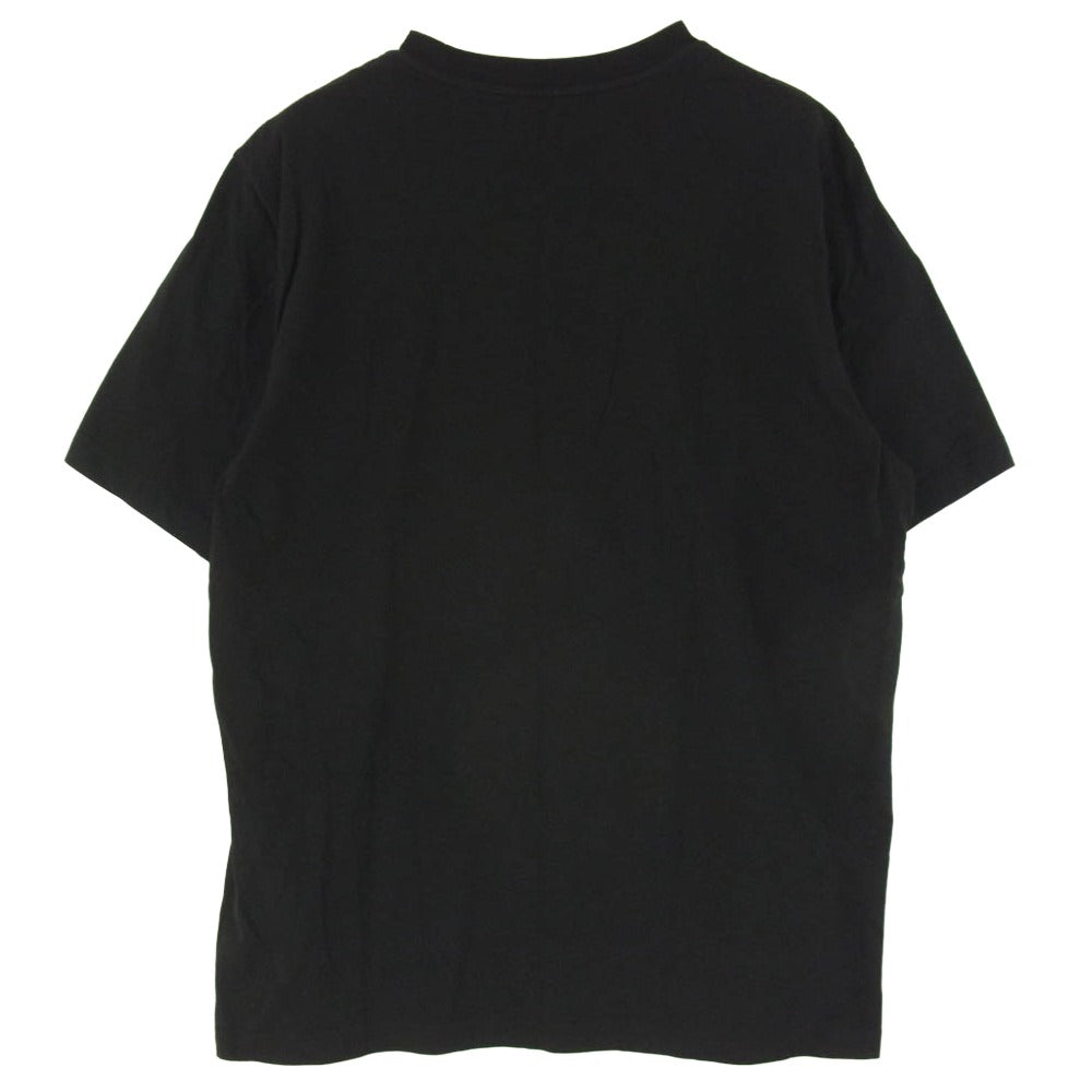MONCLER モンクレール 23SS I20918C00051 8390T フロントロゴ レザー ワッペン クルーネック 半袖 Tシャツ ブラック系 L【美品】【中古】