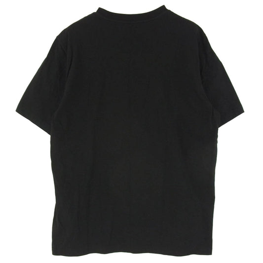 MONCLER モンクレール 23SS I20918C00051 8390T フロントロゴ レザー ワッペン クルーネック 半袖 Tシャツ ブラック系 L【美品】【中古】