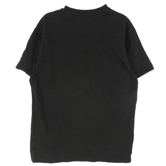 MONCLER モンクレール 23SS I10918C00011 M2643 SS TSHIRT ロゴワッペン グリッター ラメ ロゴ フットボール 半袖 Tシャツ ブラック系 L【美品】【中古】