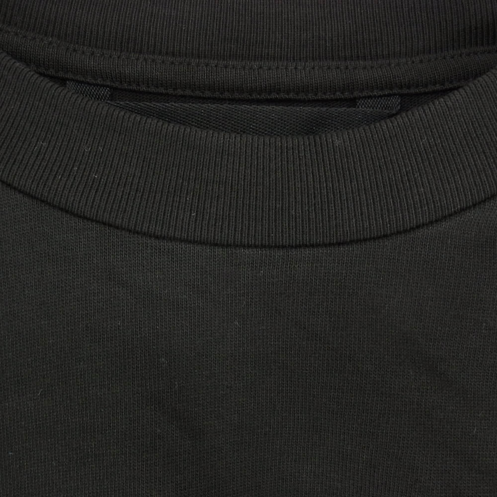 MONCLER モンクレール 23SS I10918C00011 M2643 SS TSHIRT ロゴワッペン グリッター ラメ ロゴ フットボール 半袖 Tシャツ ブラック系 L【美品】【中古】