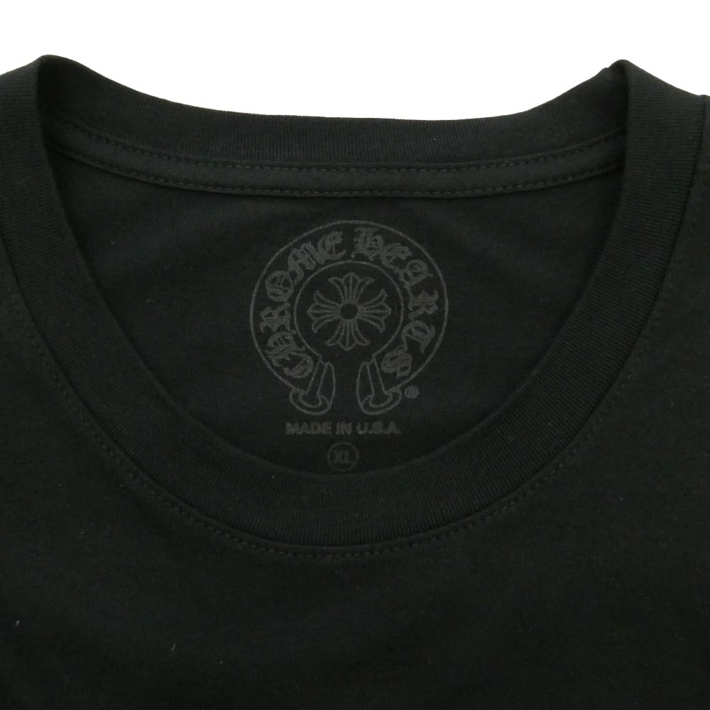 CHROME HEARTS クロムハーツ（原本無） CH L/S T-SHIRT バック スクロールロゴ アームCHロゴ プリント 長袖 Tシャツ ロンT ブラック ブラック系 XL【中古】