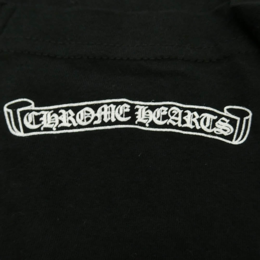 CHROME HEARTS クロムハーツ（原本無） CH L/S T-SHIRT バック スクロールロゴ アームCHロゴ プリント 長袖 Tシャツ ロンT ブラック ブラック系 XL【中古】