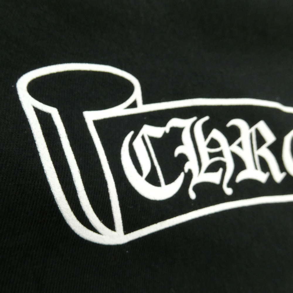 CHROME HEARTS クロムハーツ（原本無） CH L/S T-SHIRT バック スクロールロゴ アームCHロゴ プリント 長袖 Tシャツ ロンT ブラック ブラック系 XL【中古】
