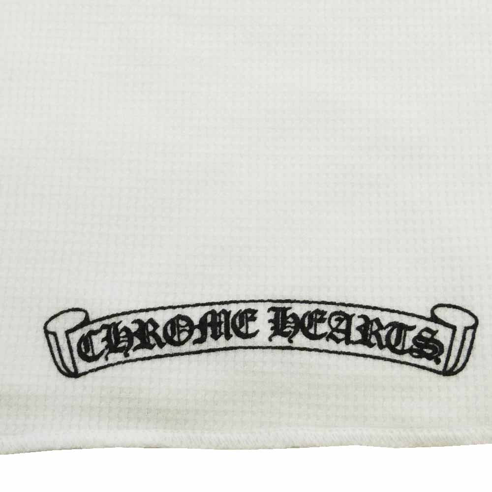 CHROME HEARTS クロムハーツ（原本無） TSHIRT-LS-THERMAL LS 袖フローラルプリント サーマル 長袖 カットソー ホワイト ホワイト系 XL【新古品】【未使用】【中古】