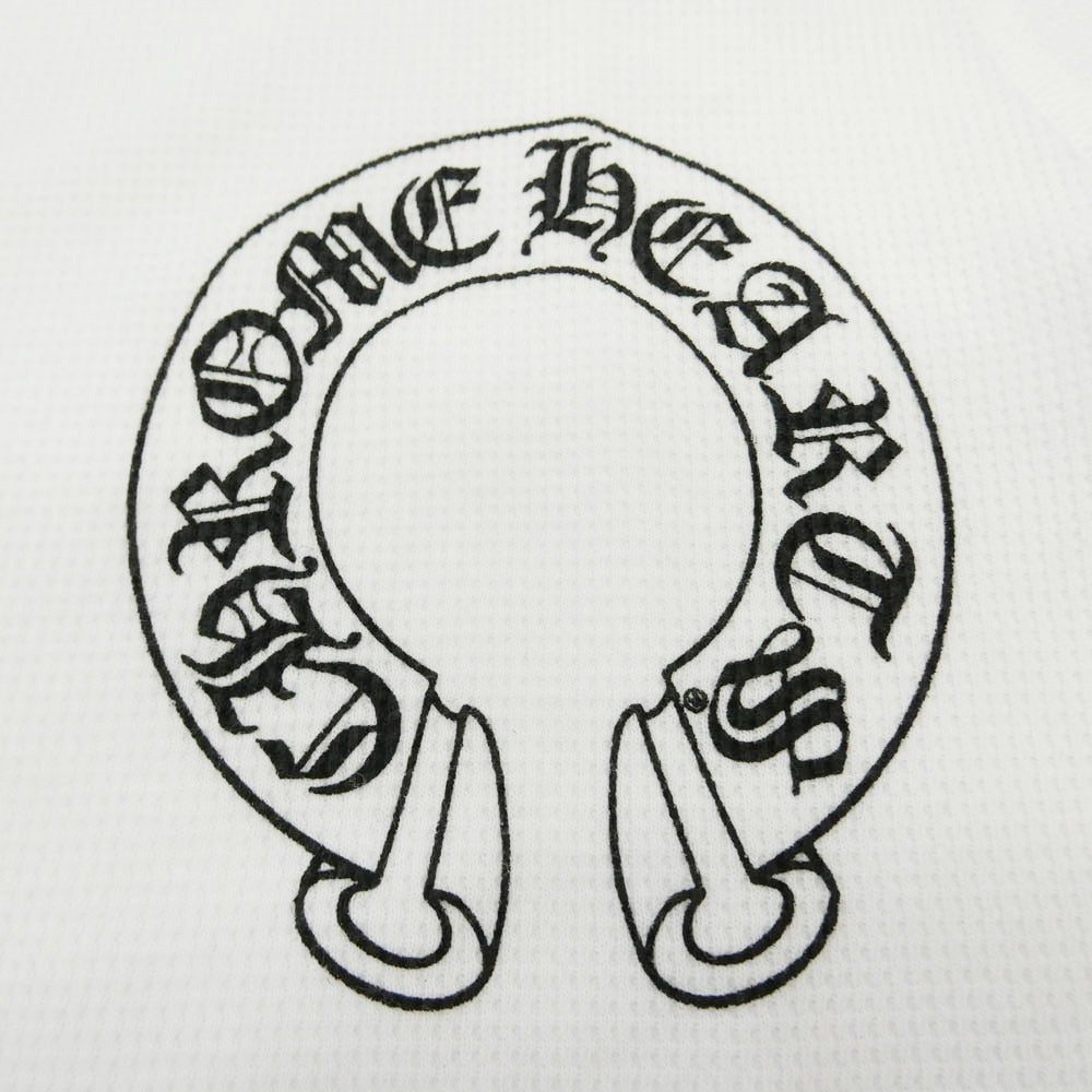 CHROME HEARTS クロムハーツ（原本無） TSHIRT-LS-THERMAL LS 袖フローラルプリント サーマル 長袖 カットソー ホワイト ホワイト系 XL【新古品】【未使用】【中古】