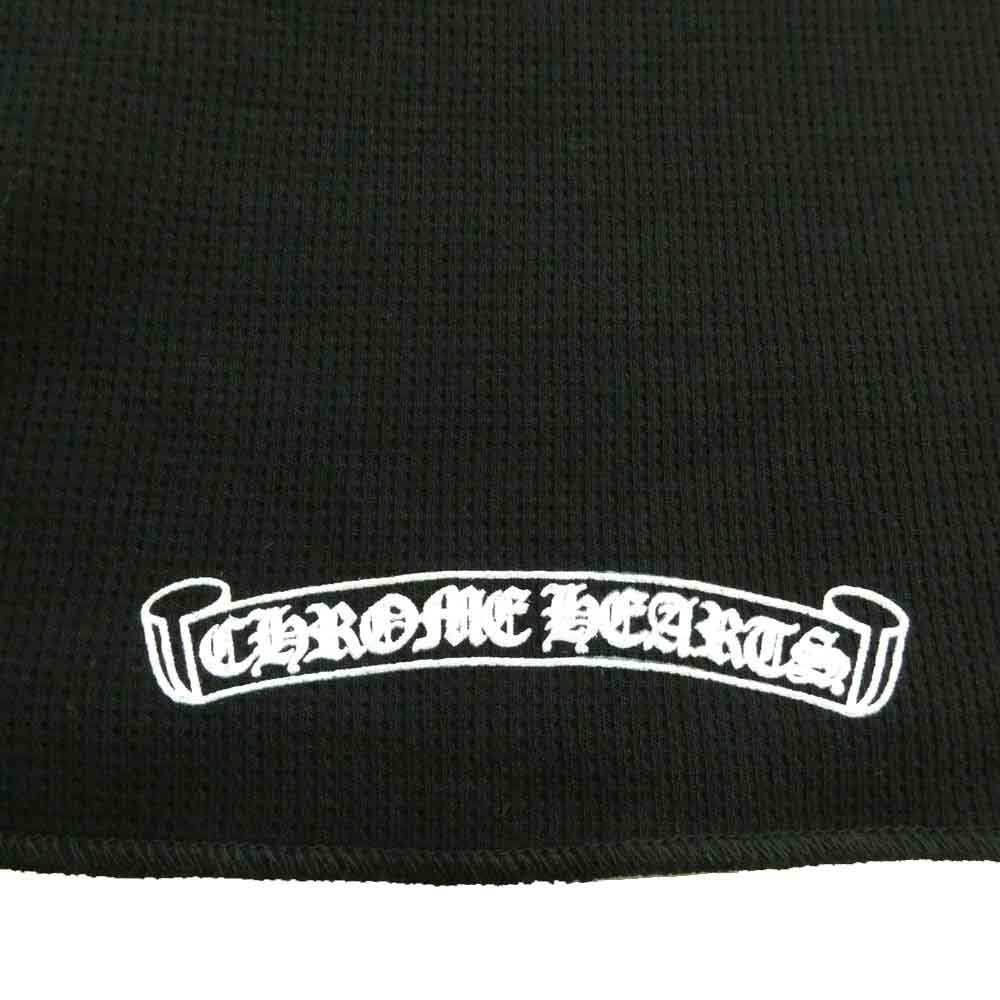 CHROME HEARTS クロムハーツ（原本無） TSHIRT-LS-THERMAL LS 袖ロゴプリント サーマル 長袖 カットソー ブラック ブラック系 XL【新古品】【未使用】【中古】