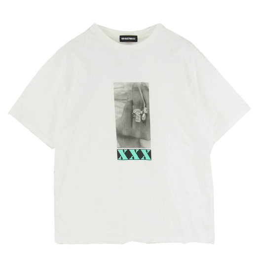 GOD SELECTION XXX ゴッドセレクション 23SS GX-A23-ST-12 ダイヤモンド リング フォト プリント Ｔシャツ 半袖 カットソー ホワイト系 L【中古】