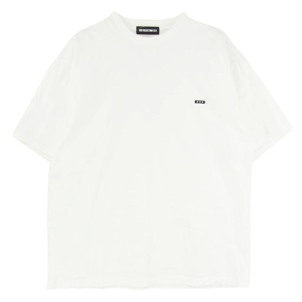 GOD SELECTION XXX ゴッドセレクション 25SS GX-S25-ST-15 ORIGINAL BODY T-SHIRT ワンポイント XXX スモール ロゴ ワッペン TEE Ｔシャツ 半袖 カットソー ホワイト系 XL【中古】