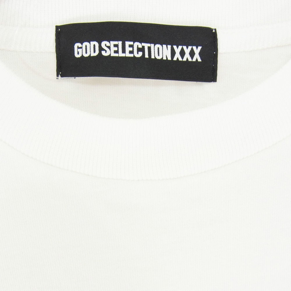 GOD SELECTION XXX ゴッドセレクション 25SS GX-S25-ST-15 ORIGINAL BODY T-SHIRT ワンポイント XXX スモール ロゴ ワッペン TEE Ｔシャツ 半袖 カットソー ホワイト系 XL【中古】