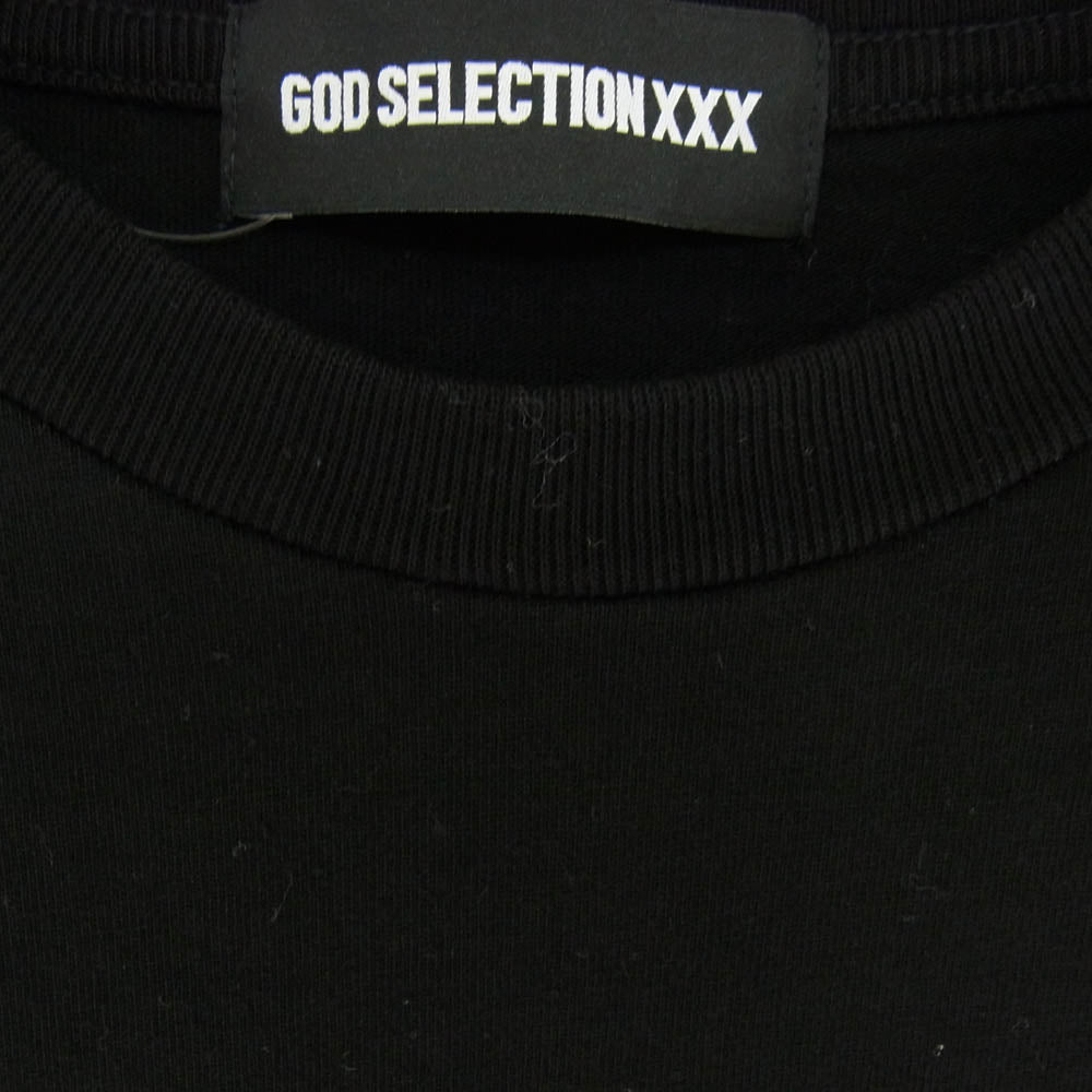 GOD SELECTION XXX ゴッドセレクション 24SS GX-A24-ST-04 T-Shirts XXX ロゴ プリント Ｔシャツ 半袖 カットソー ブラック系 XL【中古】