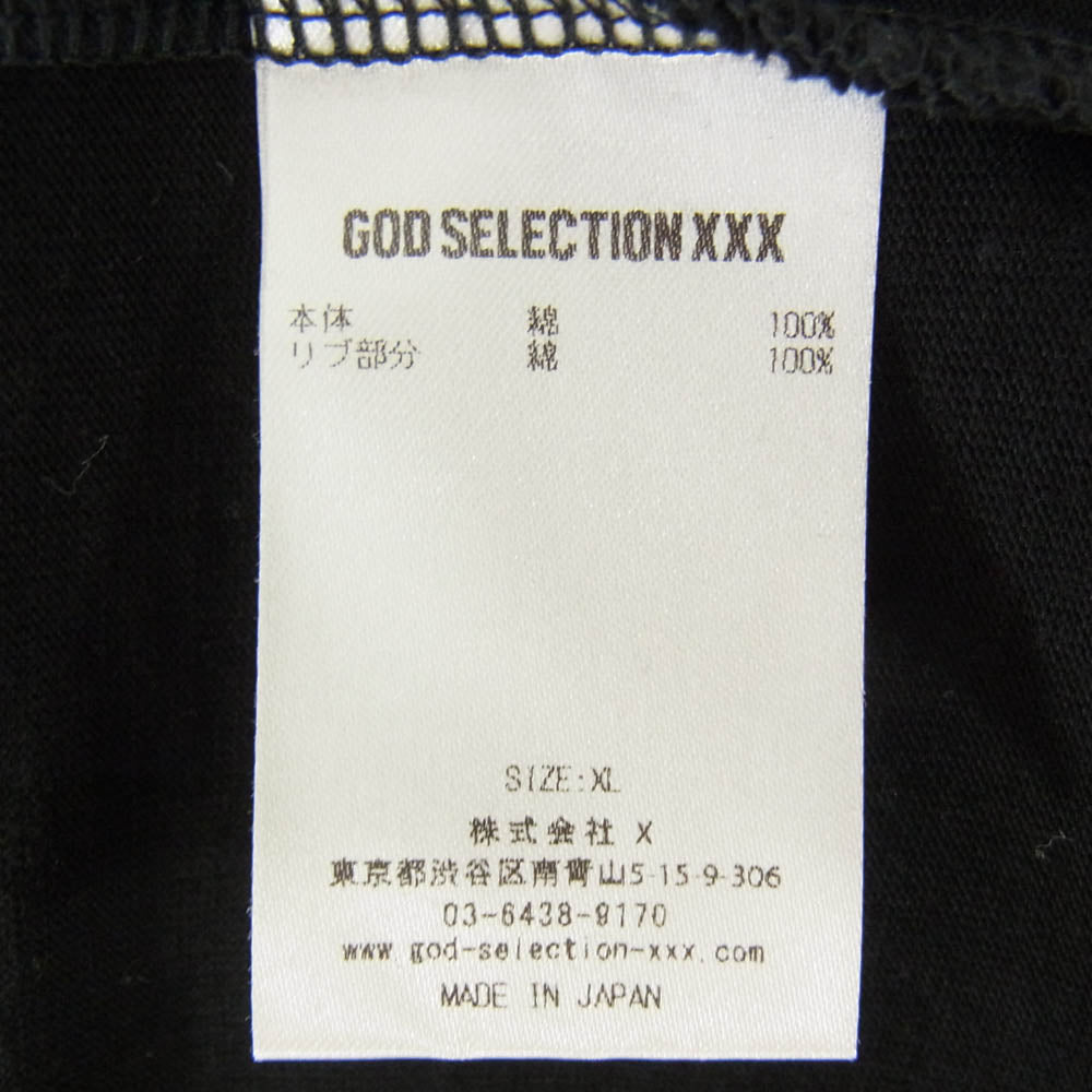 GOD SELECTION XXX ゴッドセレクション 24SS GX-A24-ST-04 T-Shirts XXX ロゴ プリント Ｔシャツ 半袖 カットソー ブラック系 XL【中古】