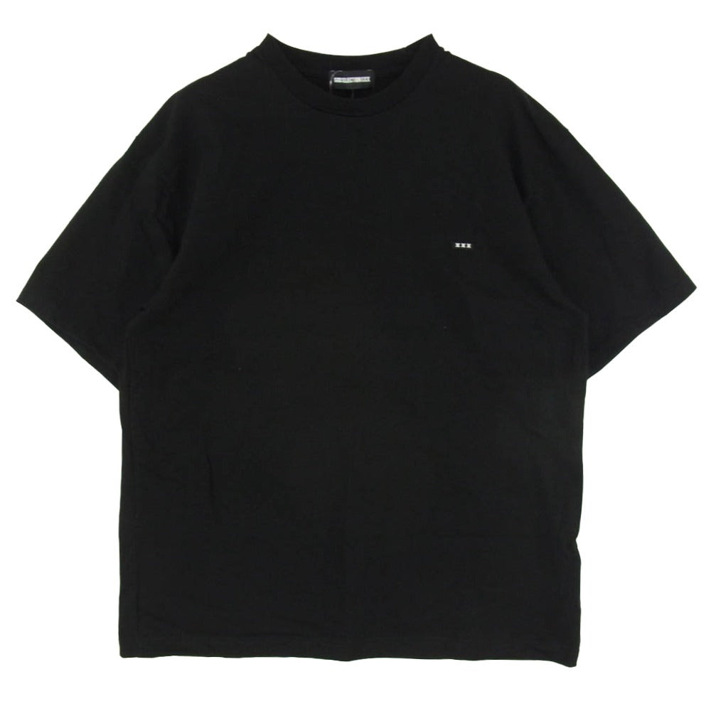 GOD SELECTION XXX ゴッドセレクション 25SS GX-S25-ST-15 T-SHIRT ワンポイント XXX スモール ロゴ ワッペン TEE Ｔシャツ 半袖 カットソー ブラック系 XL【中古】