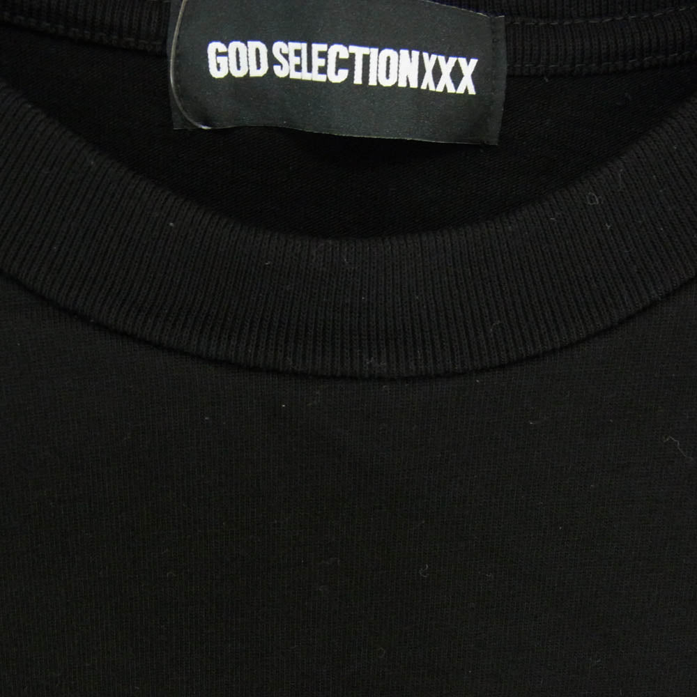 GOD SELECTION XXX ゴッドセレクション 25SS GX-S25-ST-15 T-SHIRT ワンポイント XXX スモール ロゴ ワッペン TEE Ｔシャツ 半袖 カットソー ブラック系 XL【中古】