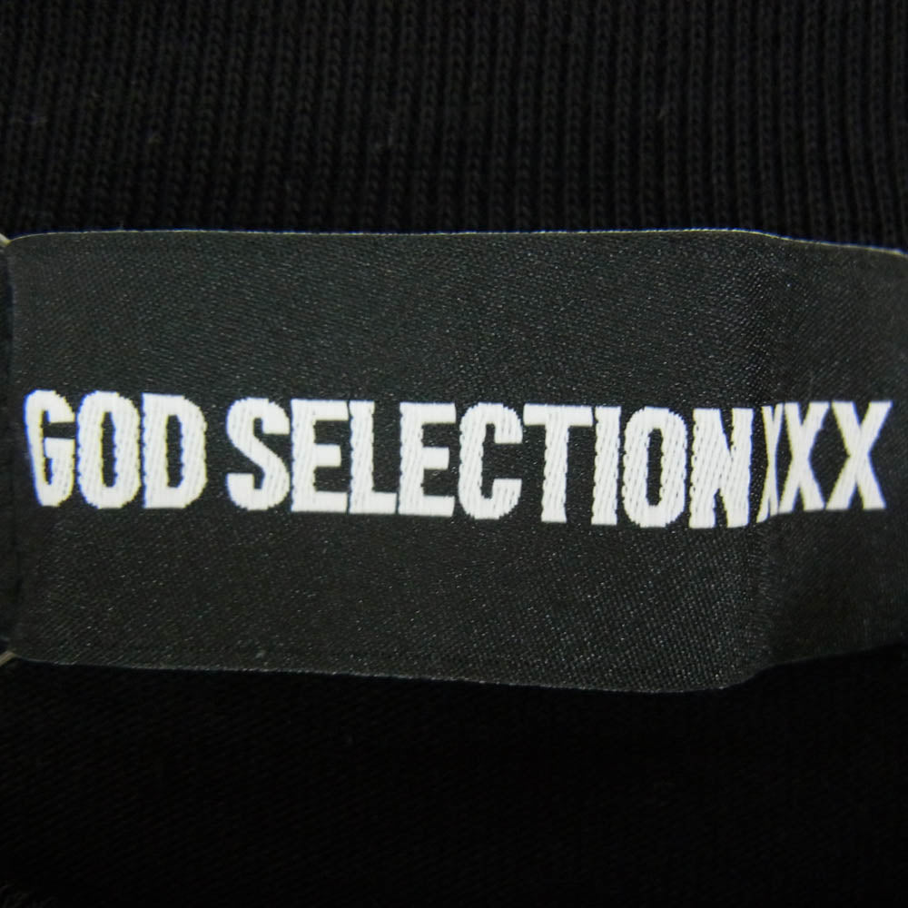 GOD SELECTION XXX ゴッドセレクション 25SS GX-S25-ST-15 T-SHIRT ワンポイント XXX スモール ロゴ ワッペン TEE Ｔシャツ 半袖 カットソー ブラック系 XL【中古】
