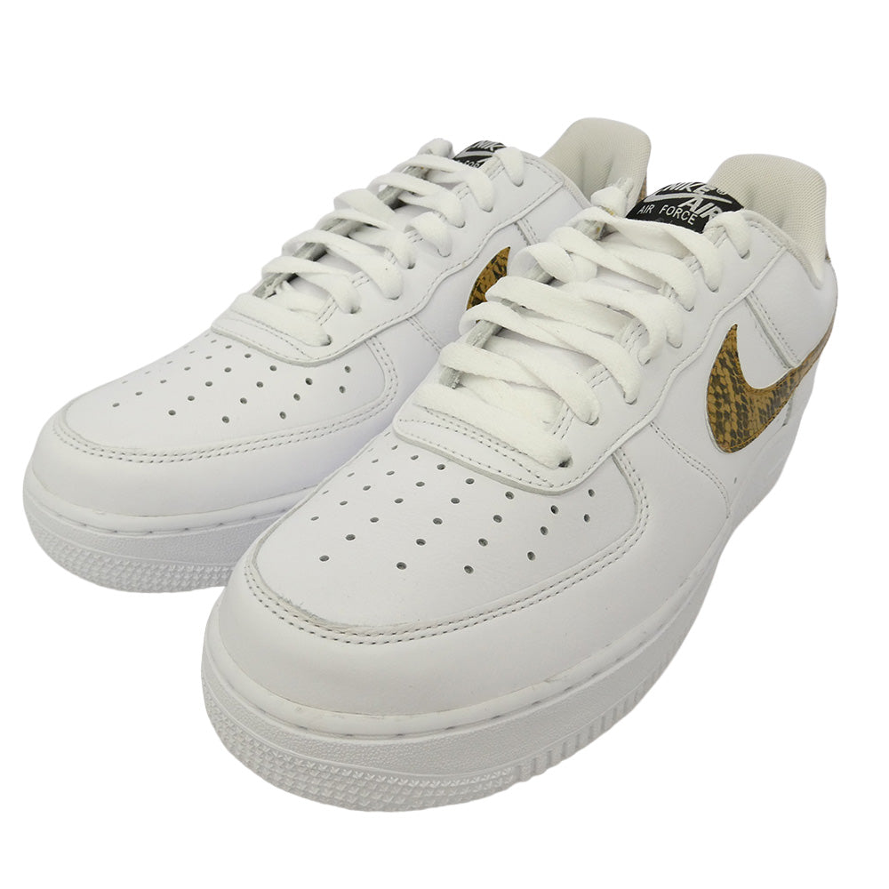NIKE ナイキ 19SS AO1635-100 Air Force 1 Low Retro PRM QS Ivory Snake エアフォース1 ロー レトロ プレミアム アイボリースネーク スニーカー ホワイト系 27cm【極上美品】【中古】
