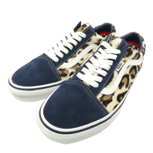 Supreme シュプリーム VANS バンズ 23AW SUP-VANS-23FW-OS-NV × Vans Leopard Old Skool バンズ レオパード オールドスクール スニーカー マルチカラー系 27cm【極上美品】【中古】