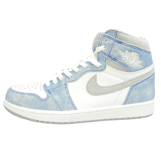 NIKE ナイキ 21SS 555088-402 Air Jordan 1 High OG Hyper Royal AJ1 【フェイクバスターズ鑑定済】エアジョーダン ハイ OG ハイパーロイヤル スニーカー ホワイト系 ライトブルー系 27cm【極上美品】【中古】