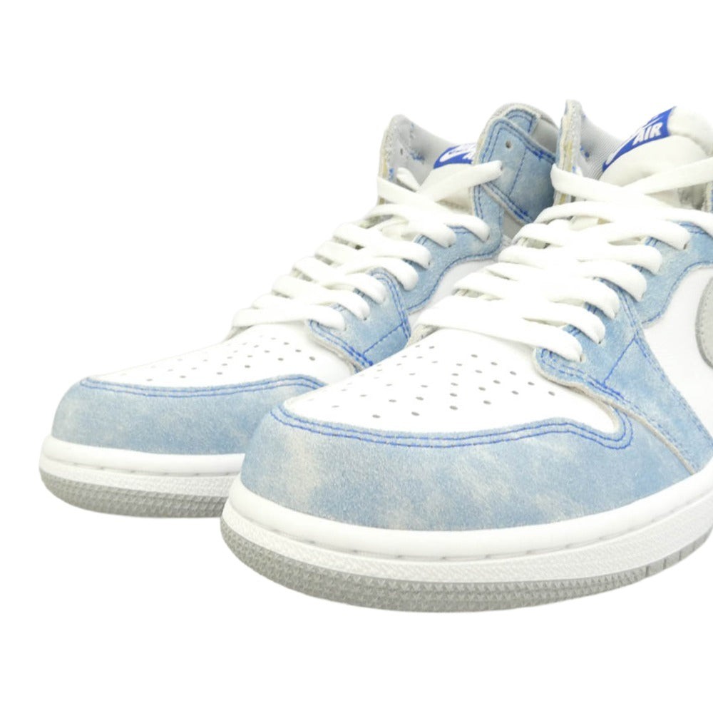 NIKE ナイキ 21SS 555088-402 Air Jordan 1 High OG Hyper Royal AJ1 【フェイクバスターズ鑑定済】エアジョーダン ハイ OG ハイパーロイヤル スニーカー ホワイト系 ライトブルー系 27cm【極上美品】【中古】