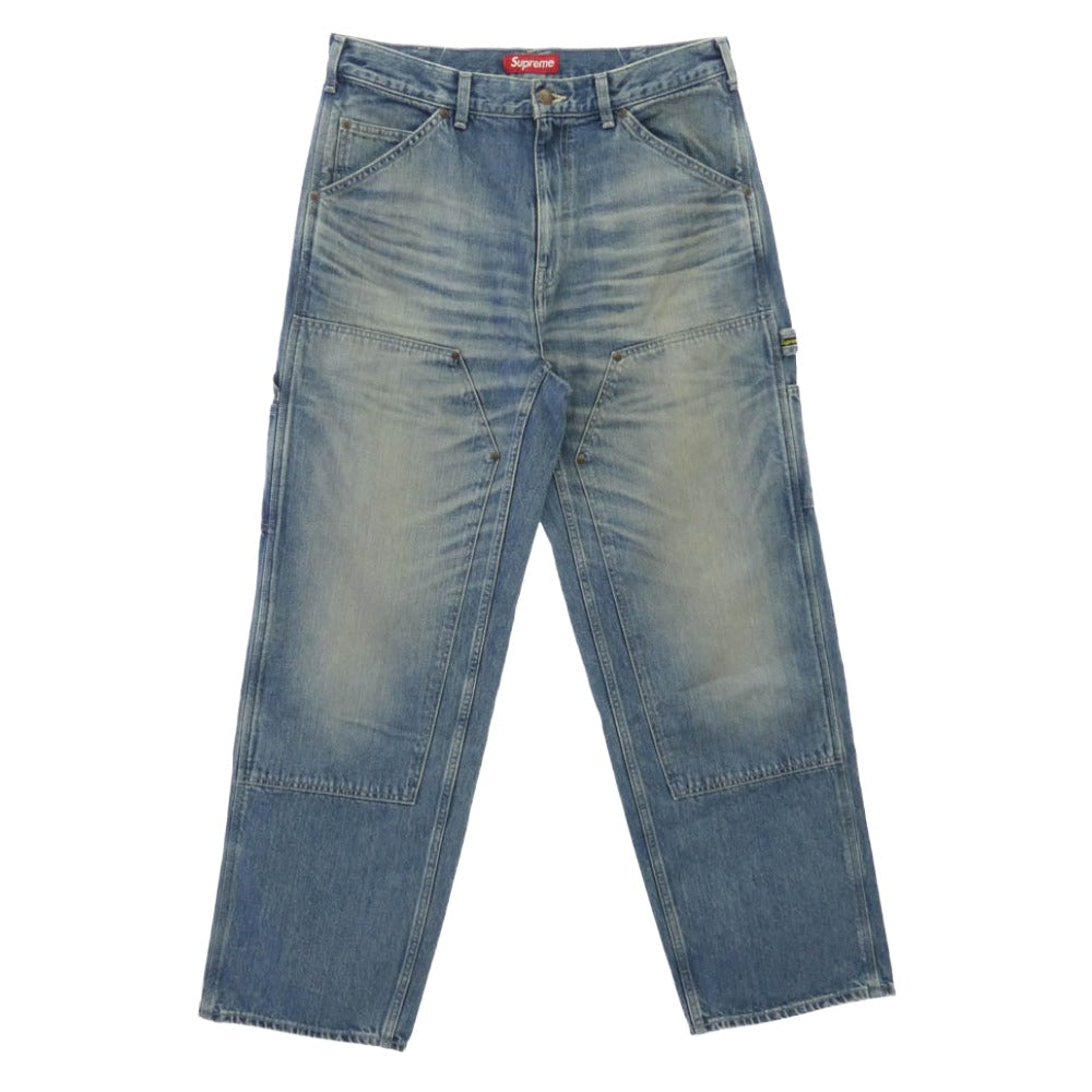 Supreme シュプリーム 26SS Worn Double Knee Painter Pant ウォーン ダブル ニー ペインター パンツ インディゴブルー　 ブルー系 32【美品】【中古】