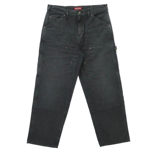 Supreme シュプリーム 26SS Worn Double Knee Painter Pant ウォーン ダブル ニー ペインター パンツ ブラック ブラック系 34【美品】【中古】
