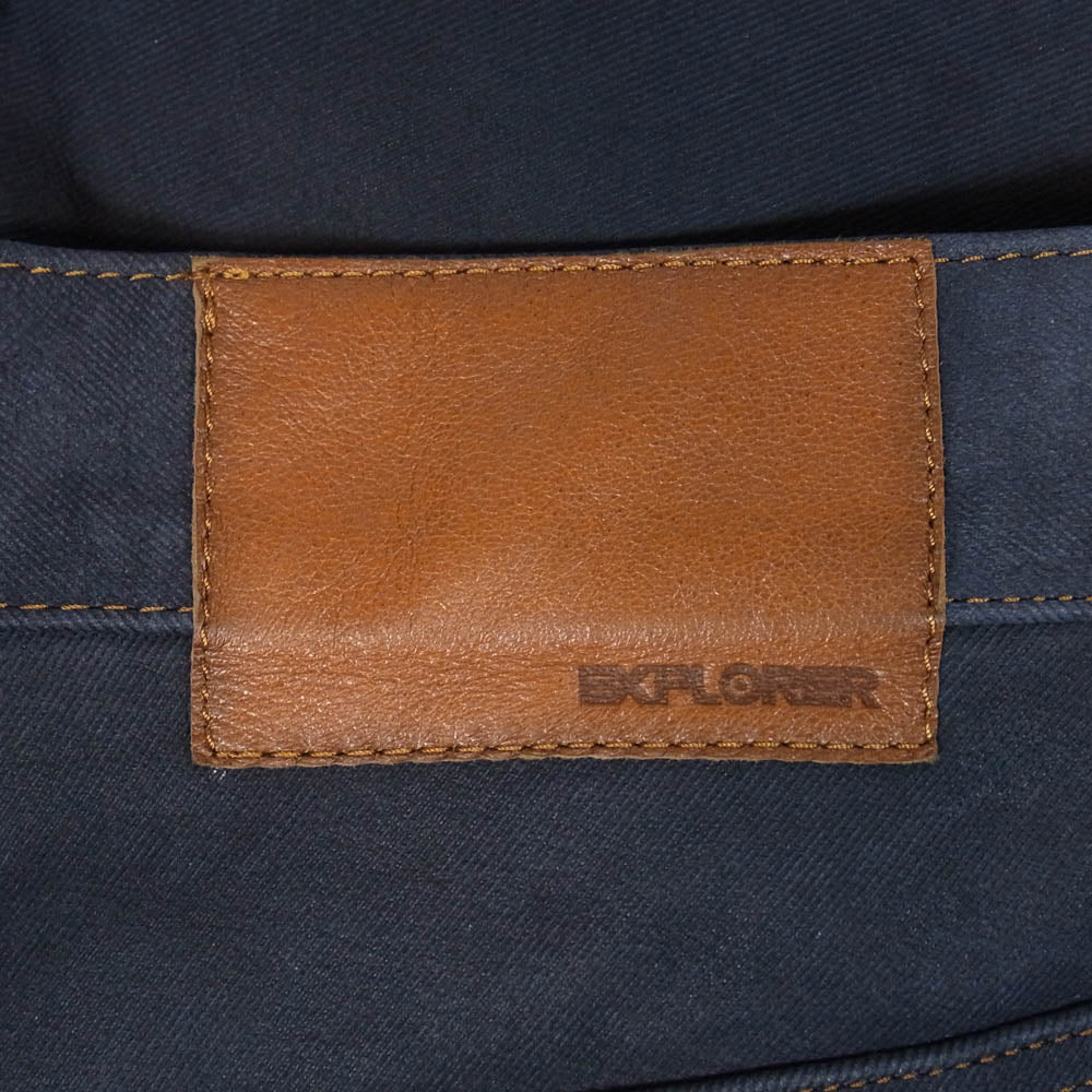 クシタニ EX-1216 EXPLORER JEANS エクスプローラー ジーンズ レザーパンツ ダークネイビー系 32【中古】