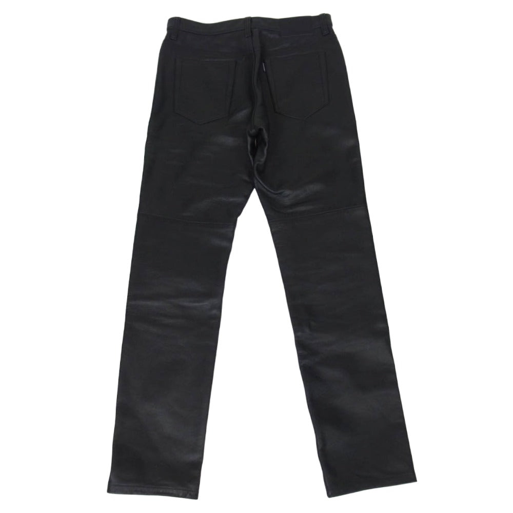 クシタニ K-1075Z STRAIGHT PANTS エグザリートレザー ストレート パンツ ブラック系 33【美品】【中古】