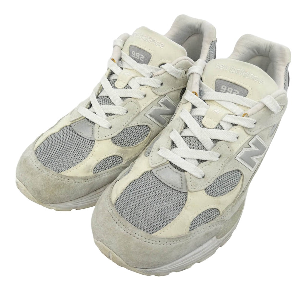 NEW BALANCE ニューバランス 20SS M992NC 992 USA製 ローカット スニーカー グレー系 オフホワイト系 27.5cm【中古】