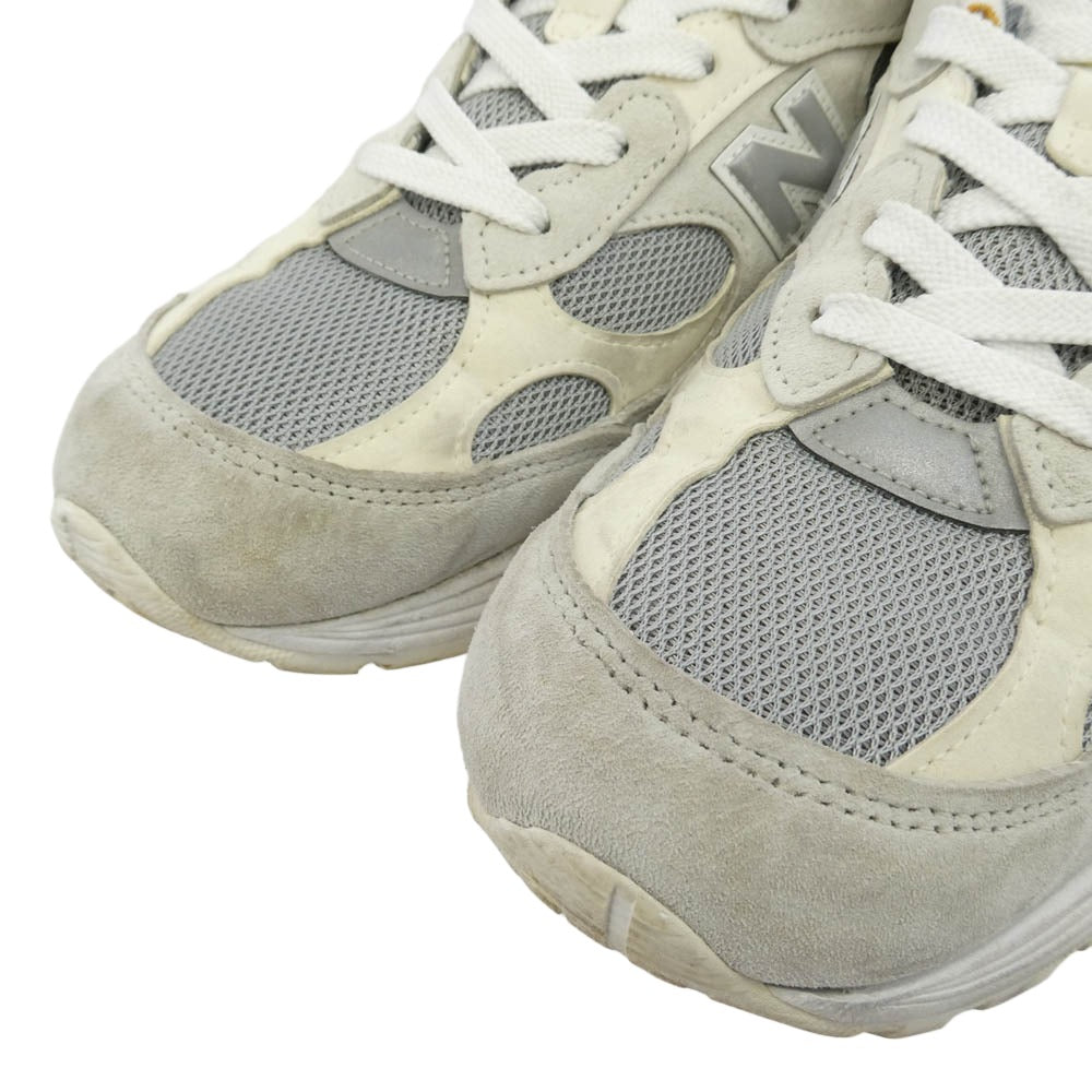 NEW BALANCE ニューバランス 20SS M992NC 992 USA製 ローカット スニーカー グレー系 オフホワイト系 27.5cm【中古】